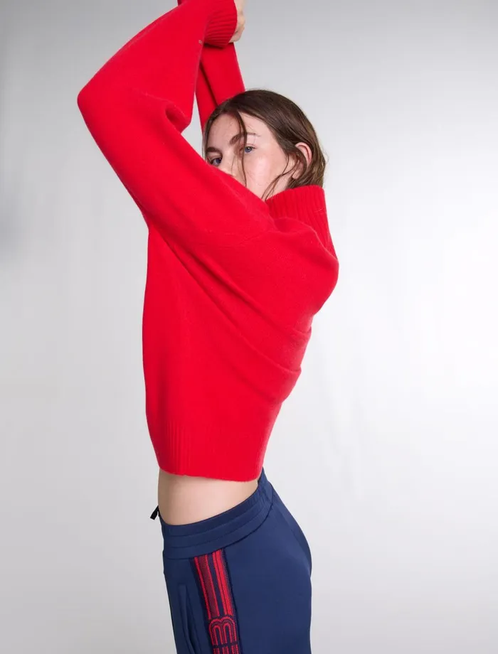 Sweaters and Cardigans Women Maje HighNeck Cashmere Jumper Red