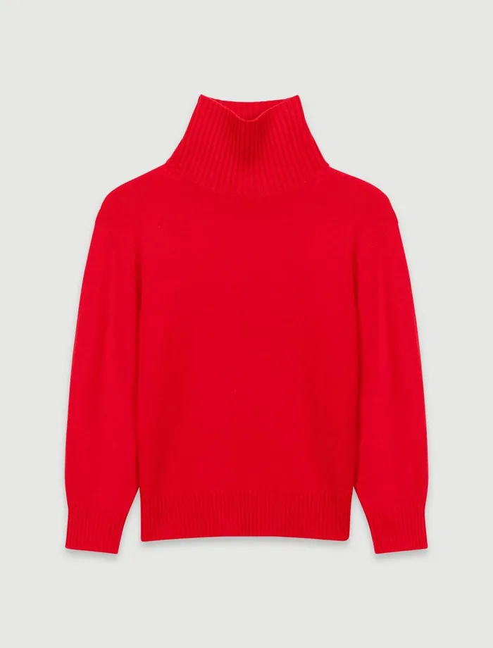 Sweaters and Cardigans Women Maje HighNeck Cashmere Jumper Red