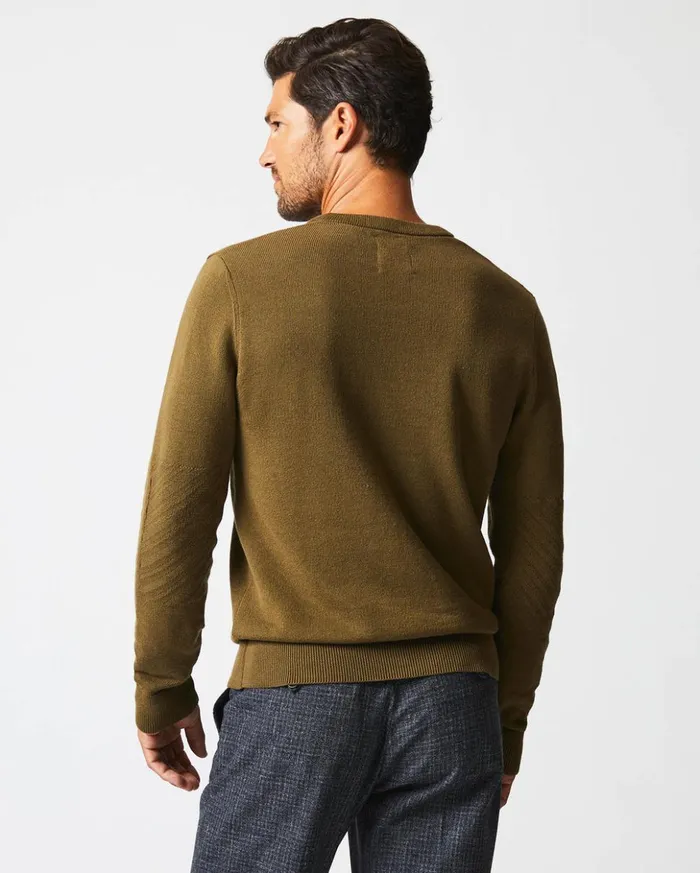 Sweaters and Sweatshirts Men Billy Reid American V Neck Sweater Olive