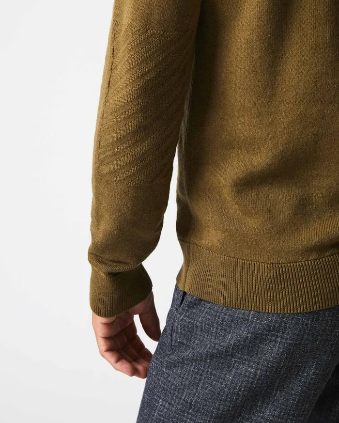 Sweaters and Sweatshirts Men Billy Reid American V Neck Sweater Olive