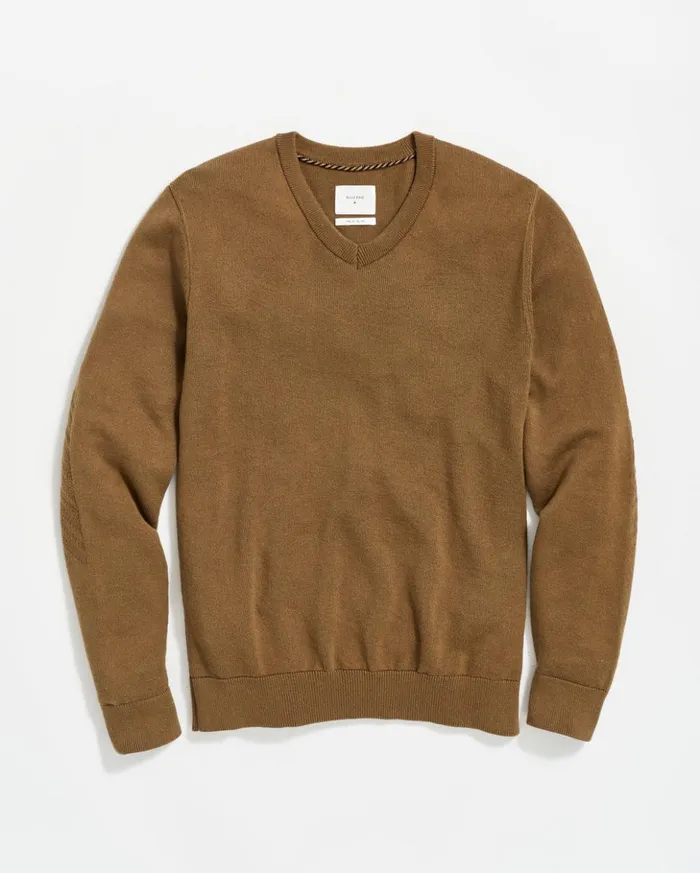 Sweaters and Sweatshirts Men Billy Reid American V Neck Sweater Olive