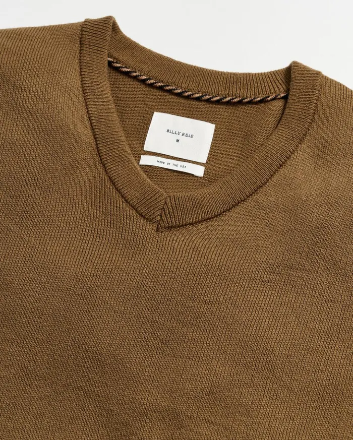 Sweaters and Sweatshirts Men Billy Reid American V Neck Sweater Olive