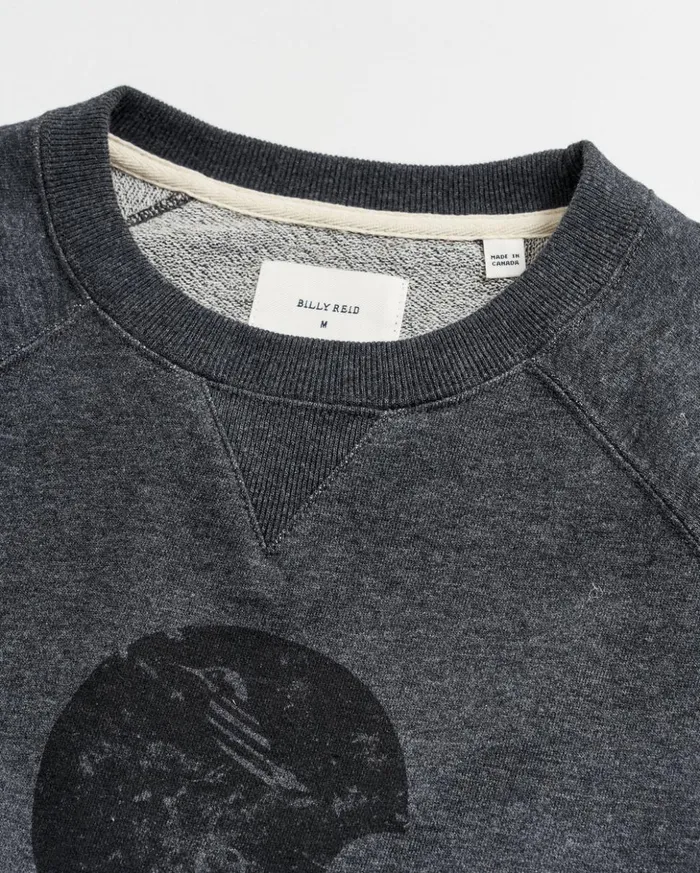 Sweaters and Sweatshirts Men Billy Reid Football Crew Grey
