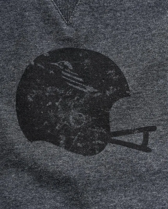 Sweaters and Sweatshirts Men Billy Reid Football Crew Grey