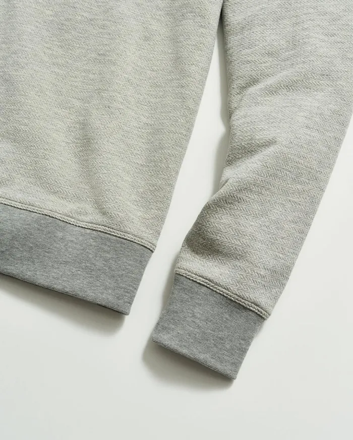 Sweaters and Sweatshirts Men Billy Reid Herringbone Half Zip Light Grey