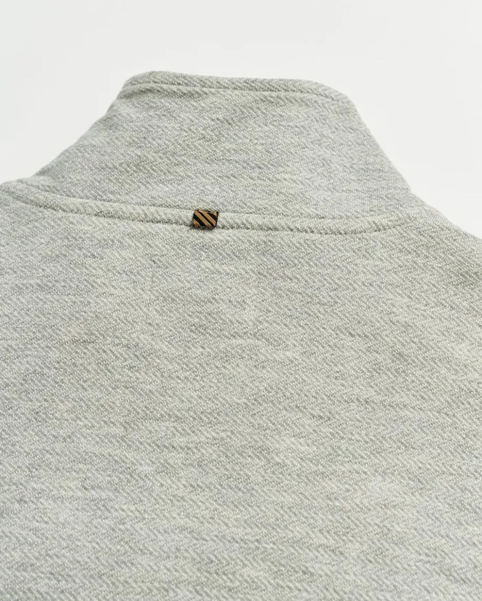 Sweaters and Sweatshirts Men Billy Reid Herringbone Half Zip Light Grey