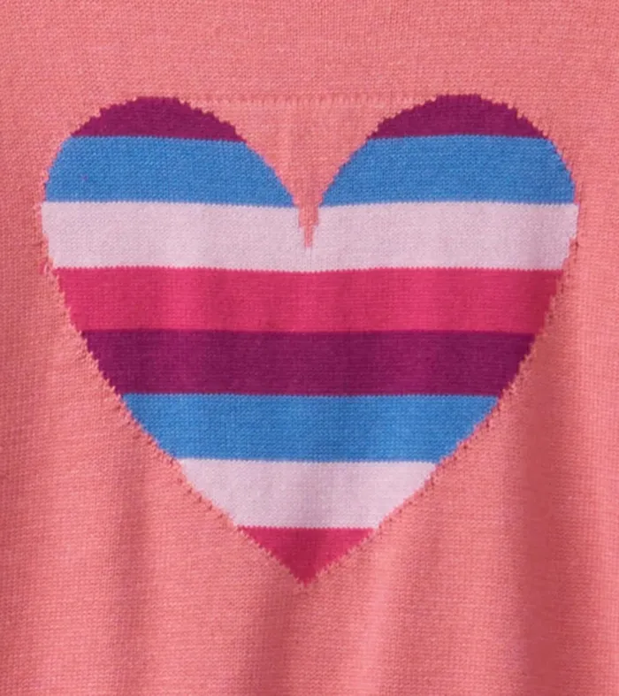 Sweaters Baby and Toddler Hatley Striped Heart Ruffle Sleeve Sweater