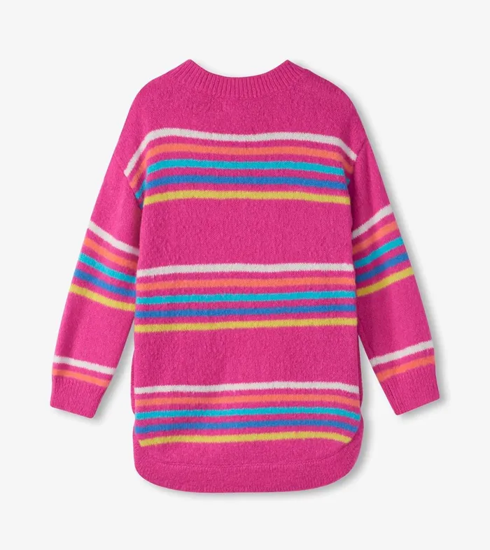 Sweaters Girls Hatley Girls Rainbow Stripes Sweater Tunic