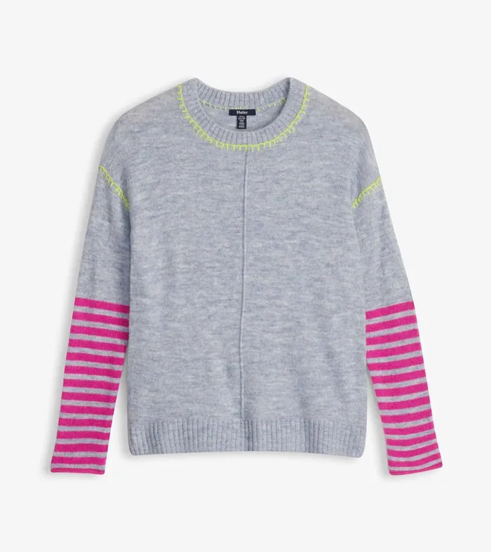 Sweaters Women Hatley Avery Sweater 8211 Hot Pink Stripes