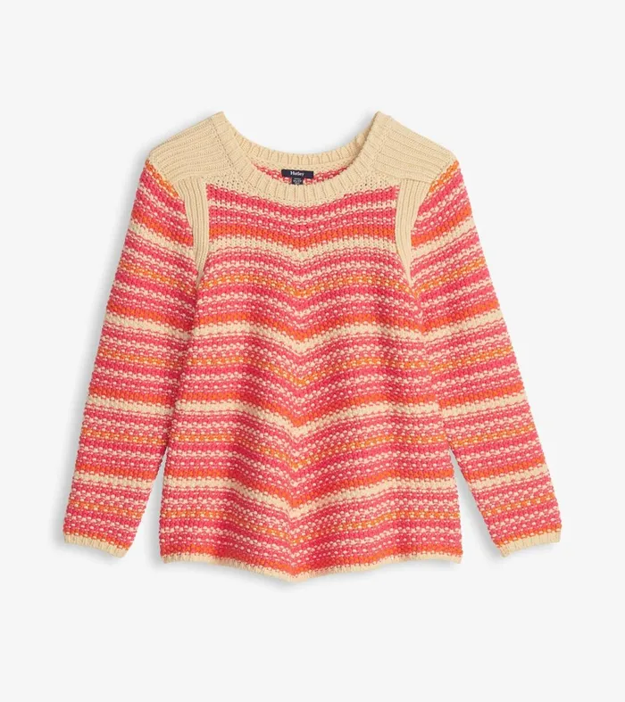Sweaters Women Hatley Chevron Swing Sweater 8211 Dawn Sky Stripes