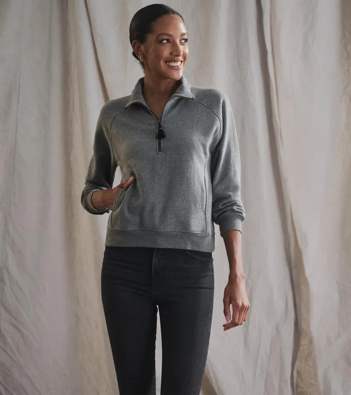 Sweaters Women Hatley Mock Neck Pullover 8211 Charcoal Heather