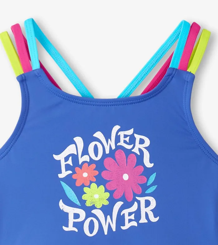Swimwear Girls Hatley Girls Rainbow Flower TwoPiece Crop Top Bikini Set