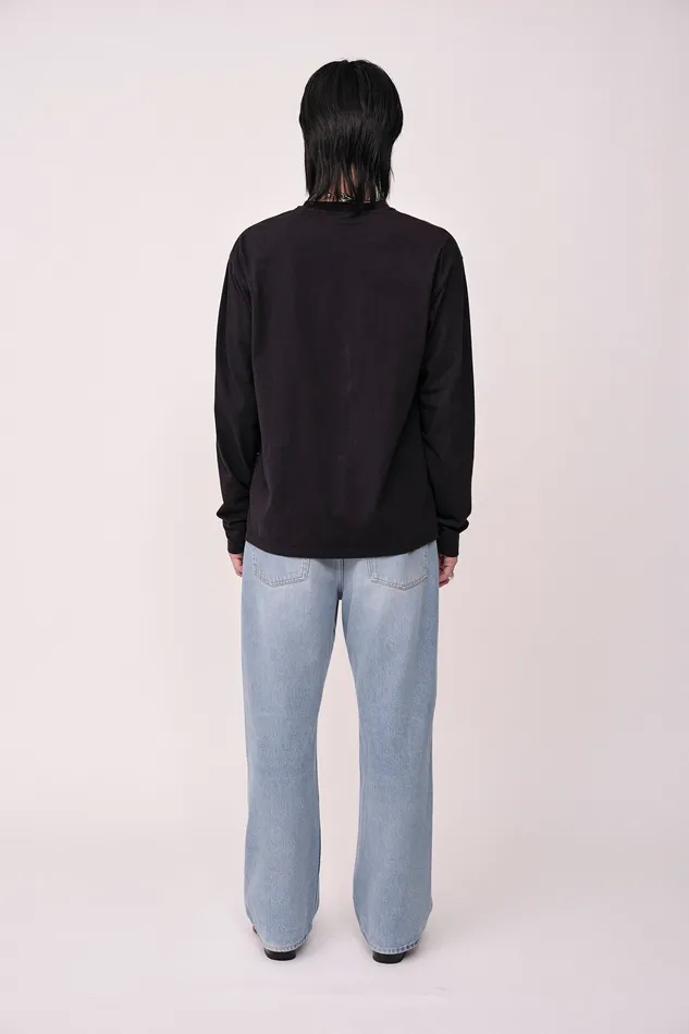 Tshirts and Tops The Staff Tee LS Embroidery M 8211 Black 8211 Wonhundred Men