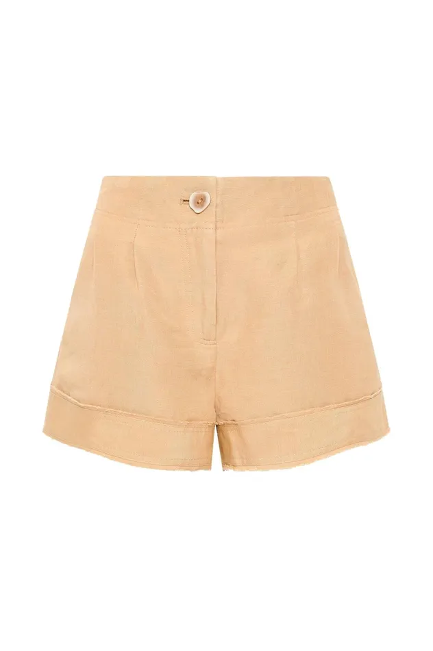 Tiana Tailored Short Sand Brown Women Aje Shorts