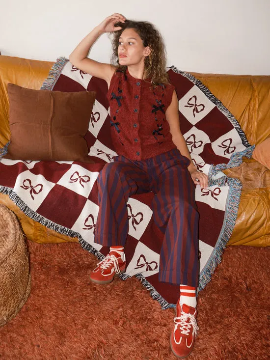 Tops Aggie Knit Vest Burgundy Lisa Says Gah Women