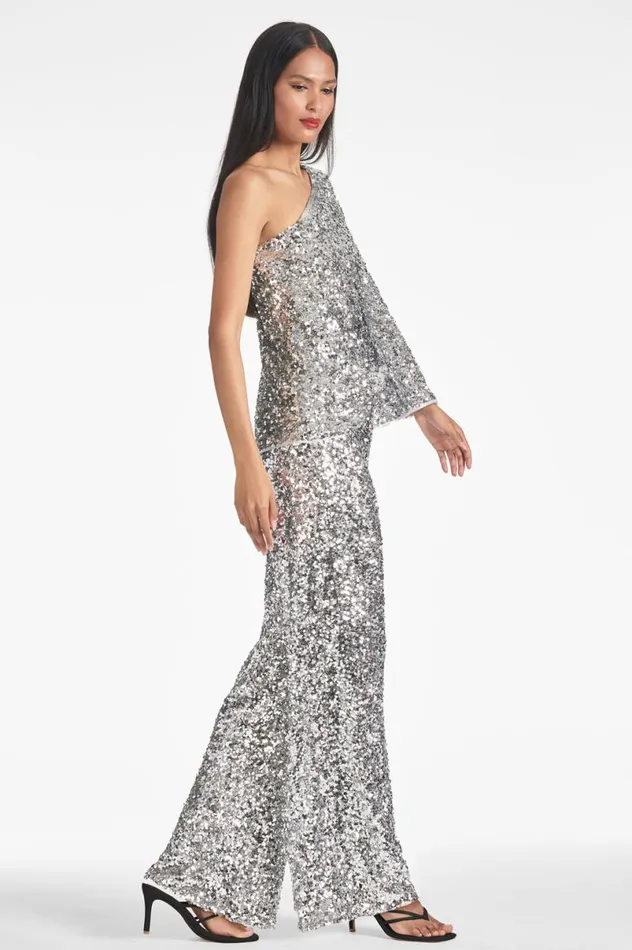Tops and Blouses Women Sachin and Babi Morgan Top 8211 Silver Sequins