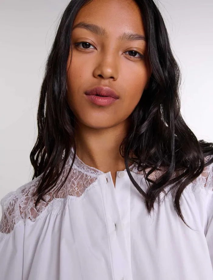 Tops and Shirts Women Maje Lace Shirt White