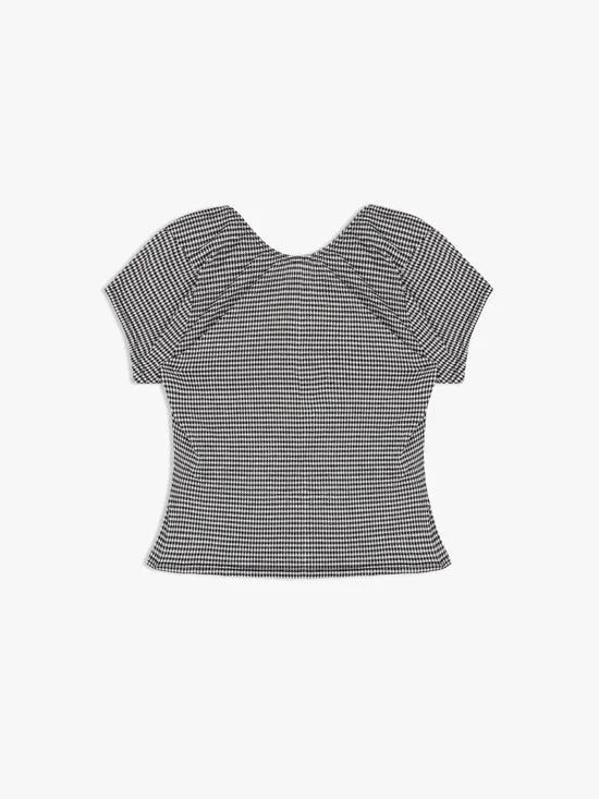 Tops Lisa Says Gah Women Rowan Tee Caviar Gingham
