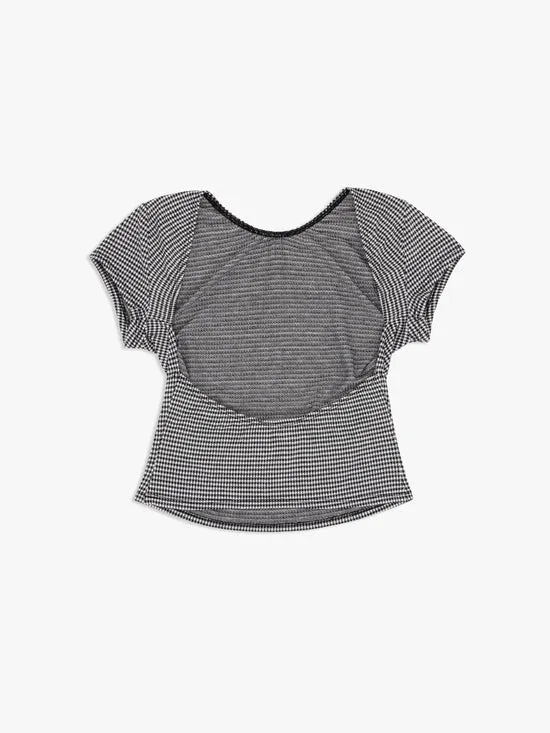 Tops Lisa Says Gah Women Rowan Tee Caviar Gingham