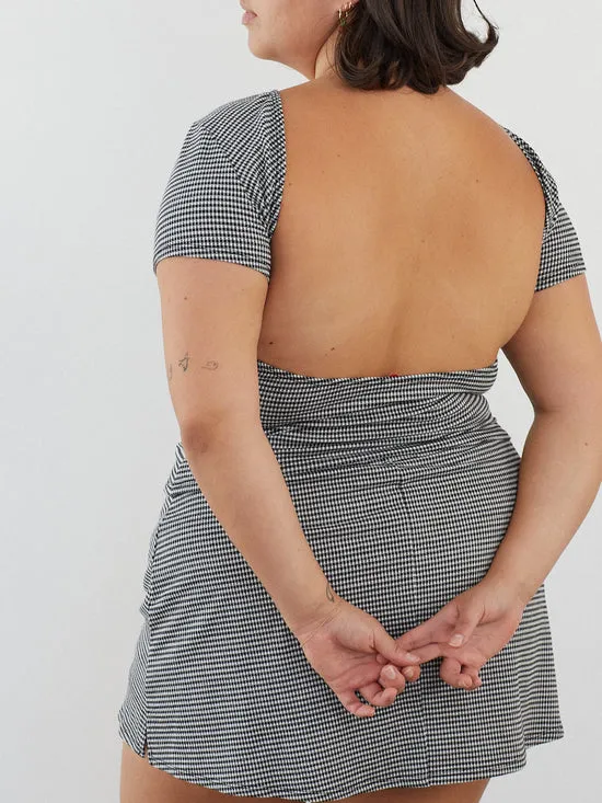 Tops Lisa Says Gah Women Rowan Tee Caviar Gingham