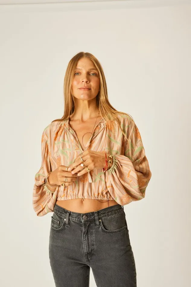 Tops Shop Natalie Martin AMELIA TOP Chamomile Apricot