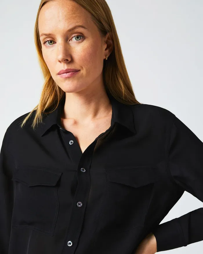 Tops Women Billy Reid The Utility Shirt Black