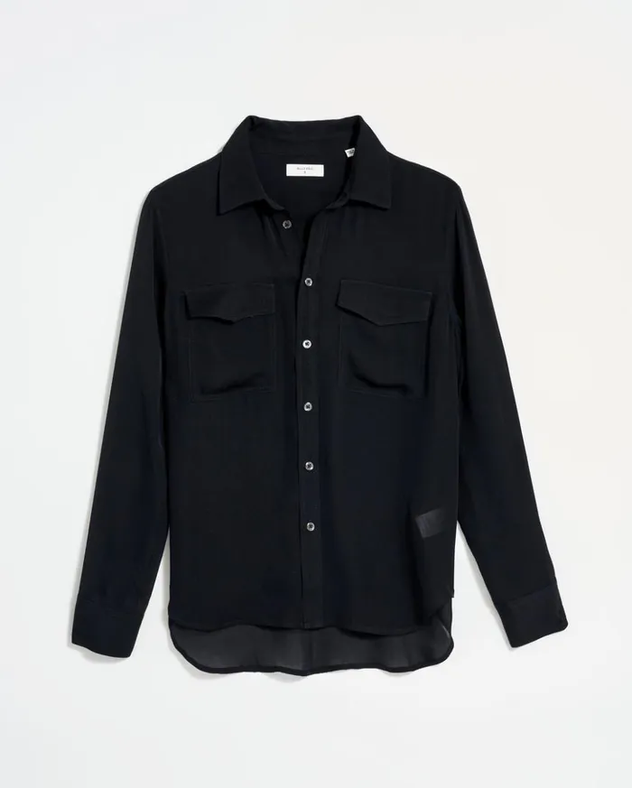 Tops Women Billy Reid The Utility Shirt Black