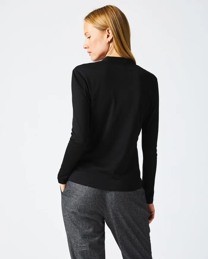Tops Women Billy Reid V Neck Knit Black