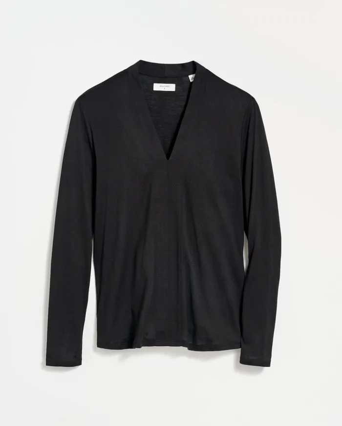Tops Women Billy Reid V Neck Knit Black