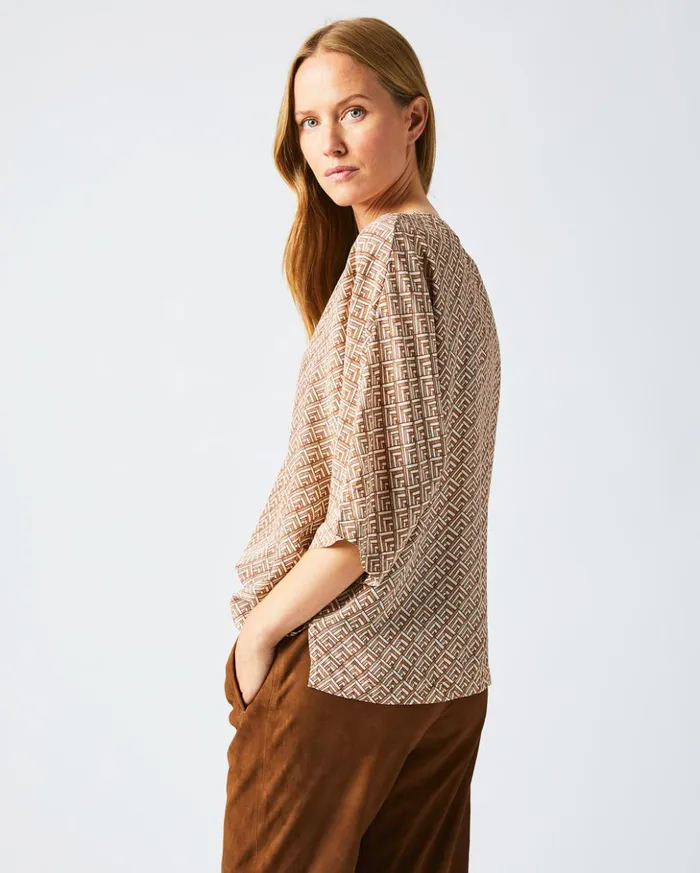Tops Women Billy Reid V Pleat Blouse Creambrown