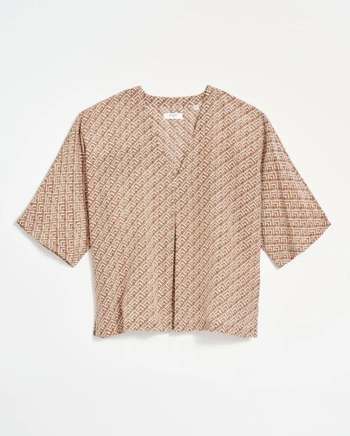 Tops Women Billy Reid V Pleat Blouse Creambrown