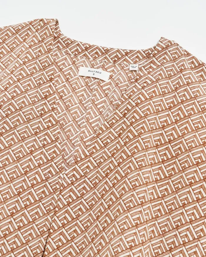 Tops Women Billy Reid V Pleat Blouse Creambrown