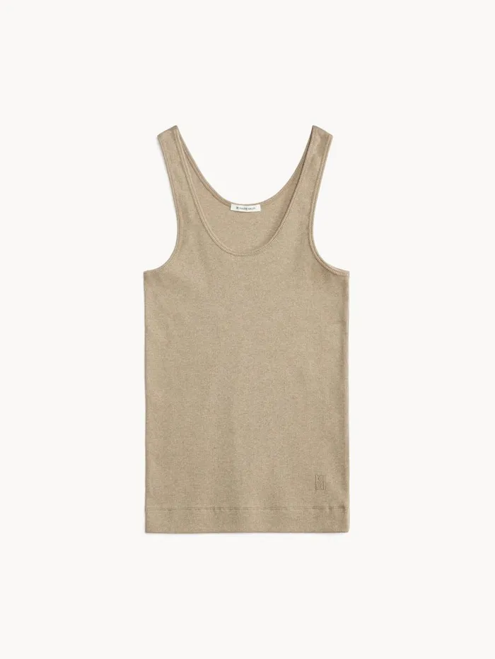 Tops Women By Malene Birger Anisa Organic Cotton Tank Top Nomad