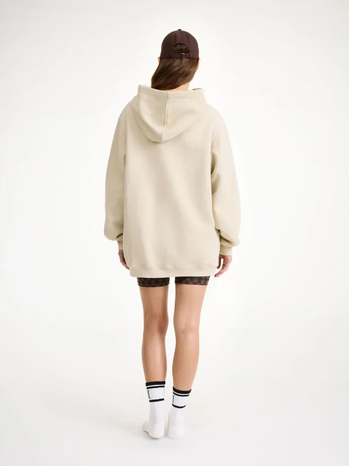 Tops Women By Malene Birger Felipa Organic Cotton Hoodie Oyster Gray Tops Women By Malene Birger Felipa Organic Cotton Hoodie Oyster Gray