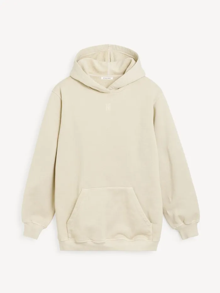 Tops Women By Malene Birger Felipa Organic Cotton Hoodie Oyster Gray Tops Women By Malene Birger Felipa Organic Cotton Hoodie Oyster Gray