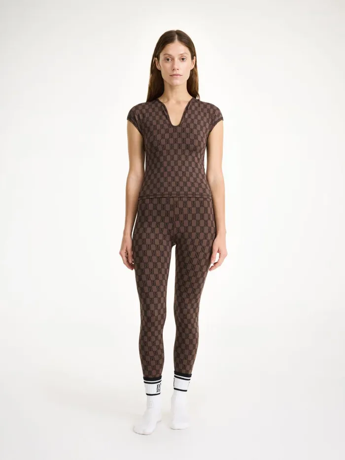 Tops Women By Malene Birger Venazia Athletic Top Dark Mahogany