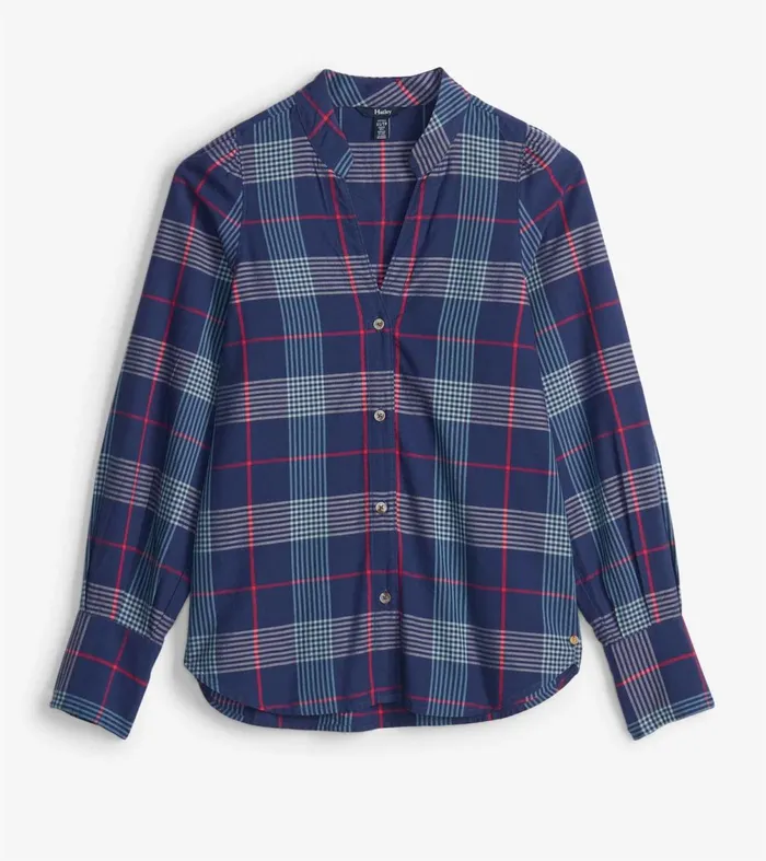 Tops Women Hatley Olivia Blouse 8211 Patriot Blue Plaid