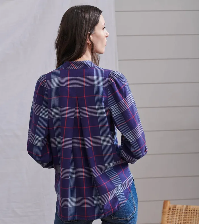 Tops Women Hatley Olivia Blouse 8211 Patriot Blue Plaid