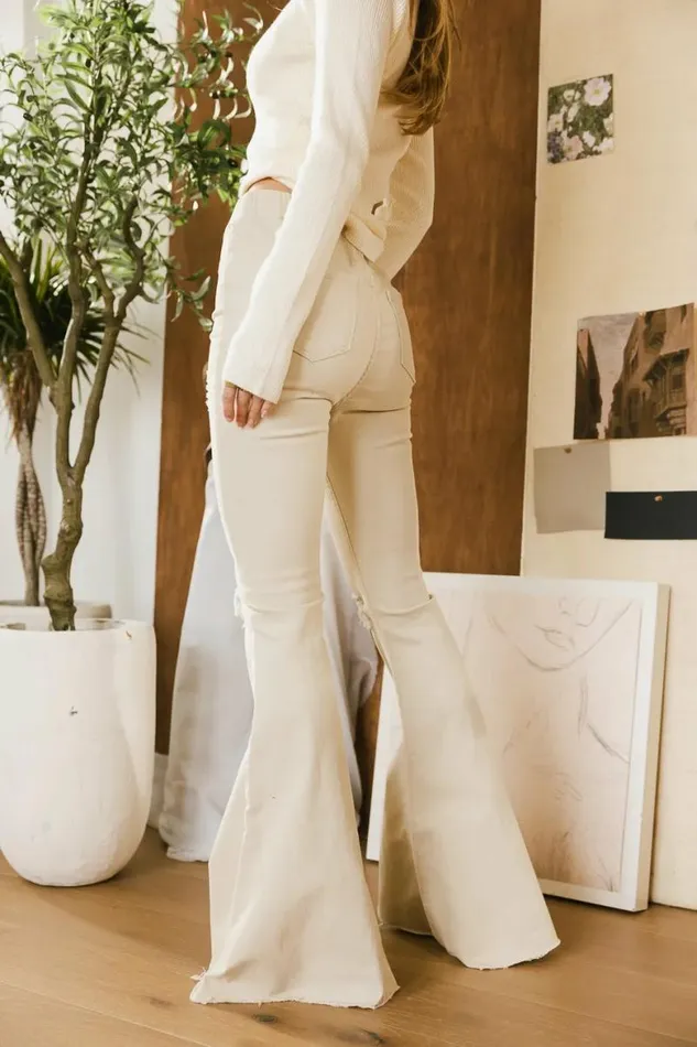 Traci Flare Jeans In Natural Natural Women Bohme Denim