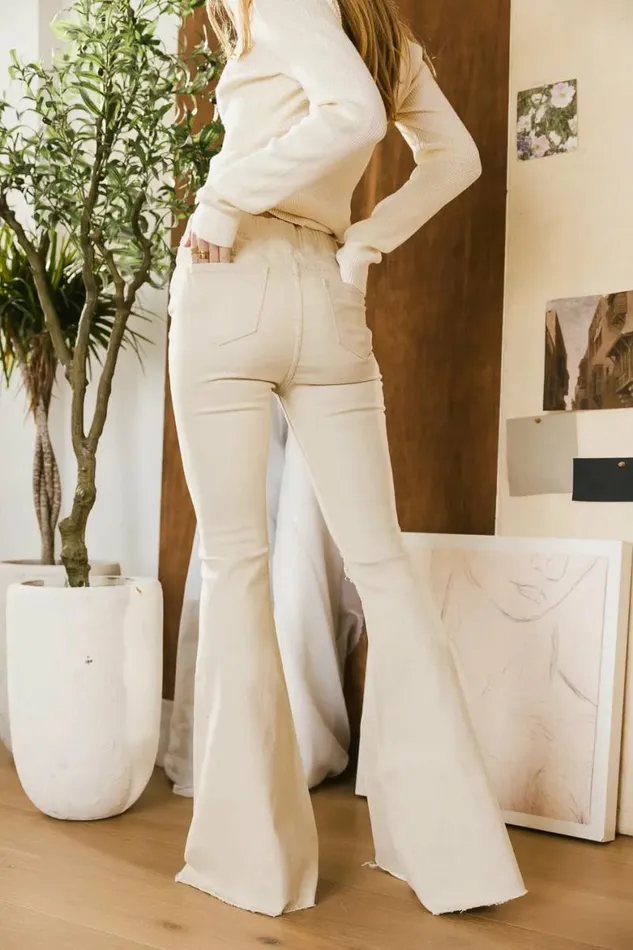 Traci Flare Jeans In Natural Natural Women Bohme Denim