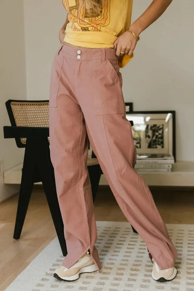 Trinity Straight Leg Pants In Lavender Lavender Women Bohme Pants