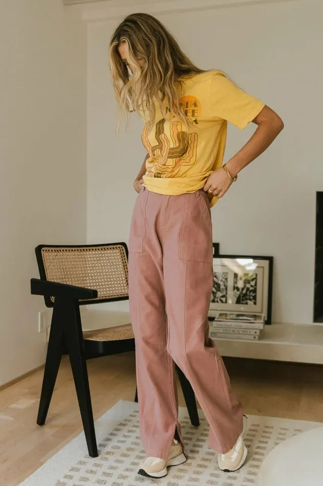 Trinity Straight Leg Pants In Lavender Lavender Women Bohme Pants
