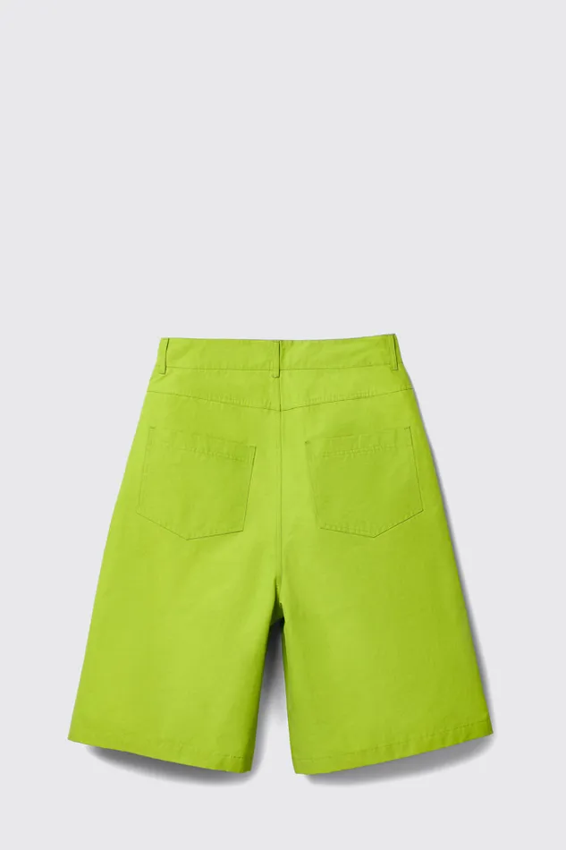 TrousersandShorts Men Camper Tech Shorts Green CottonNylon Shorts