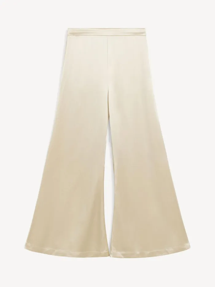Trousers Women By Malene Birger Lucee Flared Trousers Oyster Gray Trousers Women By Malene Birger Lucee Flared Trousers Oyster Gray