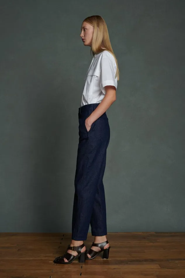 Trousers Women Soeur AUGUSTE JEANS Navy