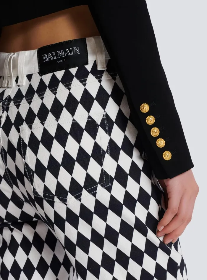 Twotone Crepe Spencer Jacket Black Women Balmain Jackets And Blazers