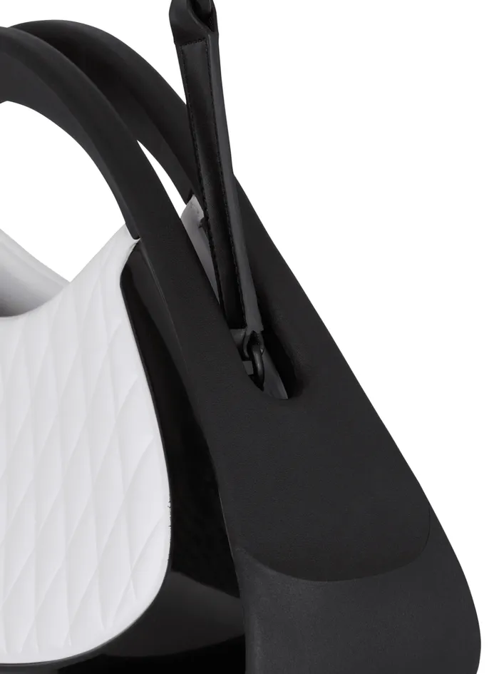 Twotone Quilted Medium Jolie Madame Bag White Women Balmain Handbags
