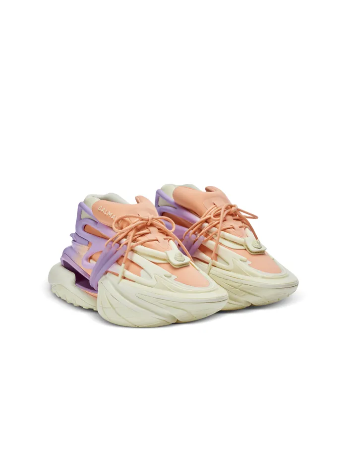Unicorn Lowtop Sneakers In Neoprene And Calfskin Multicolor Women Balmain Sneakers