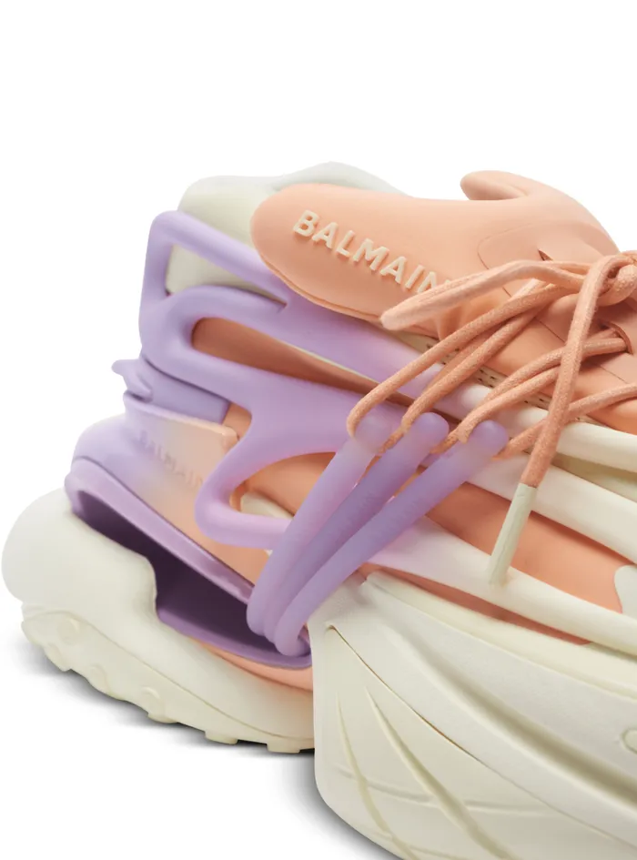 Unicorn Lowtop Sneakers In Neoprene And Calfskin Multicolor Women Balmain Sneakers
