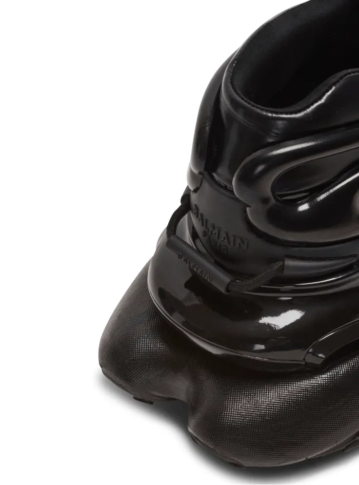 Unicorn Main Lab Patent Leather Sneakers Black Men Balmain Sneakers